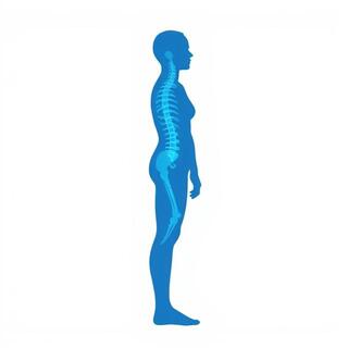 Neutral spine illustration with zones of support